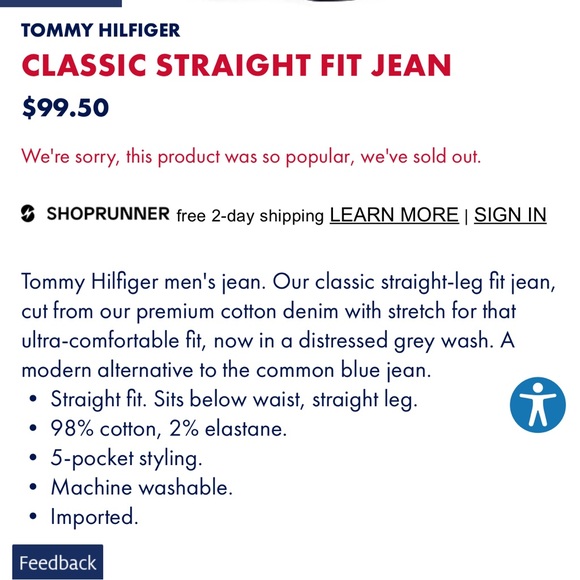 Hilfigher 32x30 Men’s Jeans preowned - Picture 5 of 5